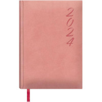 Dohe Brasilia Agenda Anual - Dia Pagina - Cubierta en Polipiel - Papel Ahuesado - Sabado y Domingo misma Pagina - Tamaño 15x21cm - Color Rosa Cuarzo