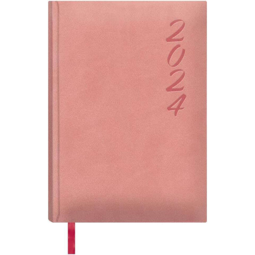 Dohe Brasilia Agenda Anual - Dia Pagina - Cubierta en Polipiel - Papel Ahuesado - Sabado y Domingo misma Pagina - Tamaño 15x21cm - Color Rosa Cuarzo