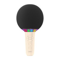 XO BE50 Microfono Inalambrico - Karaoke - 5W - Bluetooth 5.3 - Iluminacion LED - Autonomia Máxima 3h - Color Beige