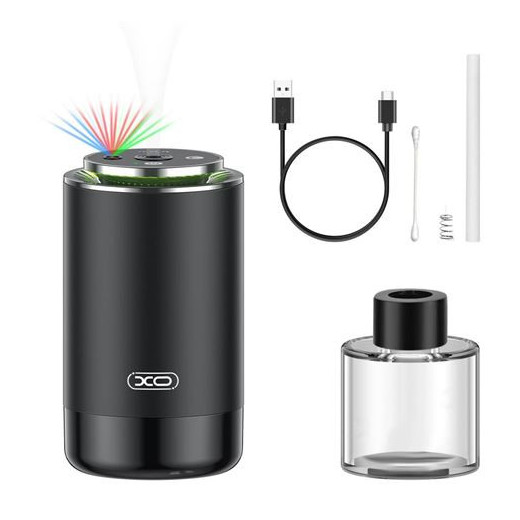 XO Humidificador - Ideal para Vehiculos y Espacios Pequeños - Bateria 300mah - Capacidad 50ml - LED - Color Negro