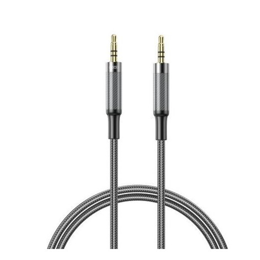 XO NBR279C Cable Audio Jack 3.5mm Macho a Jack 3.5mm Macho - 1m - Trenzado - Color Negro