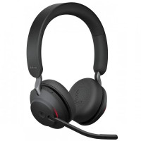 Jabra Evolve2 65 MS Stereo Auriculares con Microfono Bluetooth - Cancelacion de Ruido - Autonomia hasta 37h - Diadema Ajustable - Controles en Auricular - Color Negro