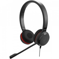 Jabra Evolve 30 II MS Auriculares con Microfono - Conectividad USB/3.5mm - Cancelacion Pasiva de Ruido - Certificados por Microsoft - Diadema Ajustable - Controles en Cable - Color Negro