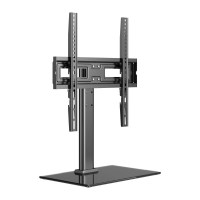 Unykach Soporte de Mesa para TV de 23"-60" - Base de Vidrio Templado - Peso Max 40Kg - VESA 400x400mm - Color Negro