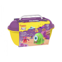 Jovi Play & Fun Cofre Aliens con 24 Barras de Plastilina 15gr + Modeladores + Recortables - Sin Gluten - Base Vegetal - No se Seca - Colores Surtidos