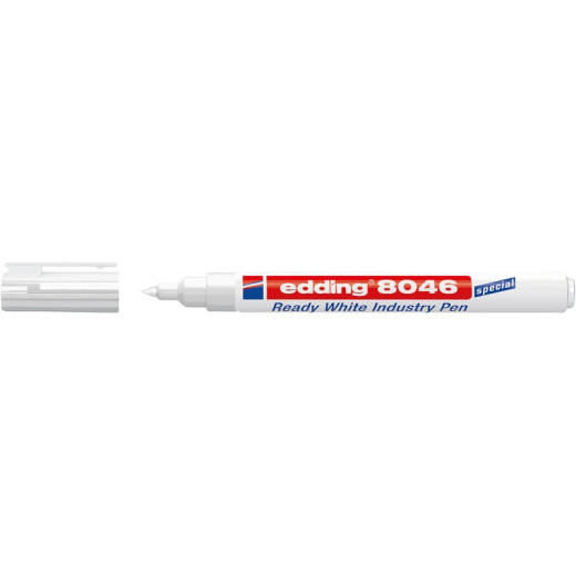 Edding 8046 Rotulador Permanente Industrial - Punta Redonda 1-3mm - Tinta Opaca - Resistente al Desgaste