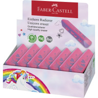 Faber-Castell Unicornio Goma de Borrar sin PVC - Forma Triangular Ergonomica - Sin Residuos - Borrado Limpio y Facil
