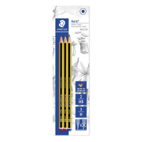 Staedtler Noris 120 Pack de 3 Lapices de Grafito Hexagonles - Graduaciones Surtidas - Resistencia a la Rotura - Madera de Bosques Sostenibles