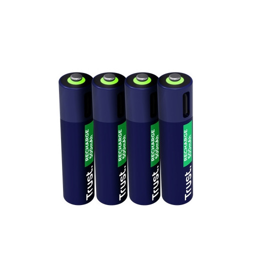Trust Pack de 4 Pilas Recargables 500 mAh AAA