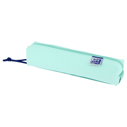 Oxford Live & Go Estuche Cuadrado Pequeño - Material Acolchado - Goma Elastica para unirlo al Cuaderno - Color Azul