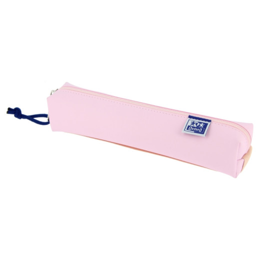 Oxford Live & Go Estuche Cuadrado Pequeño - Material Acolchado - Goma Elastica para unirlo al Cuaderno - Color Rosa