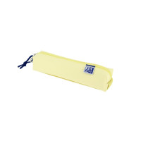 Oxford Live & Go Estuche Cuadrado Pequeño - Material Acolchado - Goma Elastica para unirlo al Cuaderno - Color Amarillo
