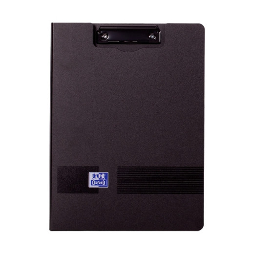 Oxford Live & Go Carpeta con Pinza Metalica - Fabricada en Polifoam - Bolsillo Interior - Color Negro