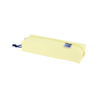 Oxford Live & Go Estuche Rectangular Mediano - Material Acolchado - Goma Elastica para unirlo al Cuaderno - Color Amarillo