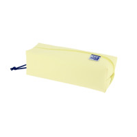 Oxford Live & Go Estuche Cuadrado Grande - Material Acolchado - Goma Elastica para unirlo al Cuaderno - Color Amarillo