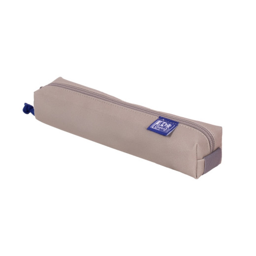 Oxford Kangoo & You Estuche Cuadrado Pequeño - Fabricados en Napa - Goma Elastica para unirlo al Cuaderno - Color Gris Piedra