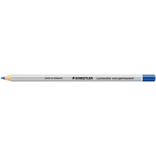 Staedtler Lumocolor 108 Lapiz de Color Hexagonal - Especial para Superfiices Lisas - Marcado Opaco - Color Azul