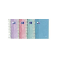 Oxford Touch Pastel Agenda Escolar 25/26 Espiral Dia Pagina - Tapa Extradura Peliculado Touch - Esquinas Microperforadas - Espacio para Notas - Cierre con Goma - Colores Pastel Surtidos