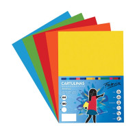 Fabrisa Pack de 50 Cartulinas 180 g/m² - Tamaño A4 - Colores Fuertes Surtidos