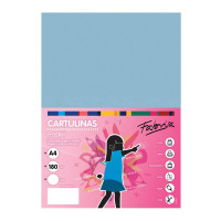 Fabrisa Pack de 50 Cartulinas 180 g/m² - Tamaño A4 - Color Azul Claro