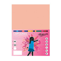 Fabrisa Pack de 25 Cartulinas 180 g/m² - Tamaño A3 - Color Salmon