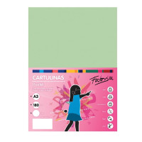 Fabrisa Pack de 25 Cartulinas 180 g/m² - Tamaño A3 - Color Verde Claro