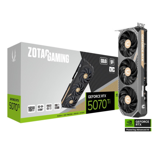 Zotac GeForce RTX 5070 Ti Gaming Solid SFF OC Tarjeta Grafica 16GB GDDR7 DLSS4