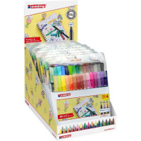 Edding 1200 Expositor con 10 Packs de 30 Rotuladores - Punta Redonda - Tinta con Base de Agua - Colores Clasicos