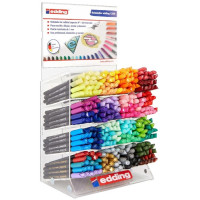 Edding 1200 Expositor con 320 Rotuladores - Punta Redonda - Tinta con Base de Agua - Colores Surtidos