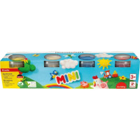 Eberhard Faber Mini Kids Pack con 4 Botes 140gr de Pasta de Modelar - 97% Ingredientes Naturales - Colores Blanco