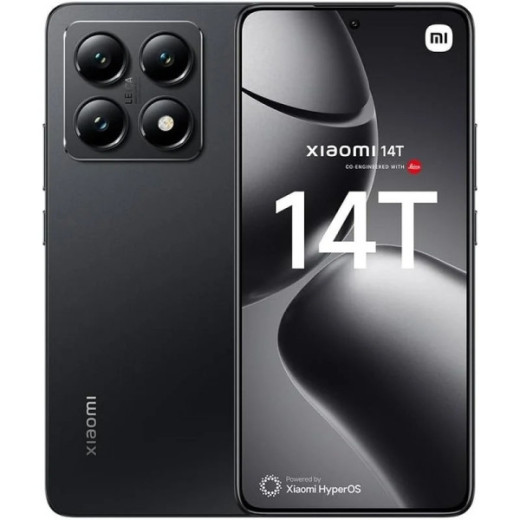 Xiaomi 14T 5G Smartphone Pantalla AMOLED 6.67" - 12GB - 25GB - Camara Principal 50MP - Lente Leica - Bateria 5000mAh - HyperCharge 67W - Color Negro