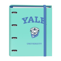 Dohe Yale Dog Carpeta de 4 Anillas Mixtas de 35mm con Recambio de 100 Hojas - Formato Folio - Cierre con Goma - Incluye 4 Separadores y Sobre de Polipropileno