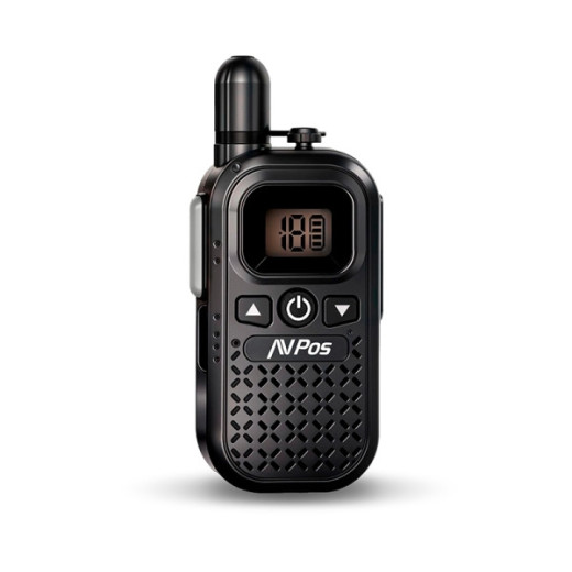 AVPos AVP-COMM-X25 Walkie Talkie - 16 Canales - 446 MHz - USB-C - Autonomia hasta 18h - Color Negro