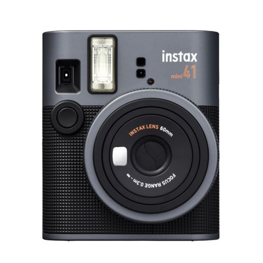 Fujifilm Instax Mini 41 Camara Instantanea - Tamaño de Imagen 62x46mm - Flash Auto - Exposicion Automatica - Mini Espejo para Selfies - Modo Primer Plano - Color Negro