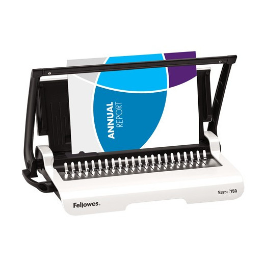 Fellowes Star+ 150 Encuadernadora Manual A4 para Canutillo de Plastico - Perfora hasta 15 Hojas - Encuaderna hasta 150 Hojas