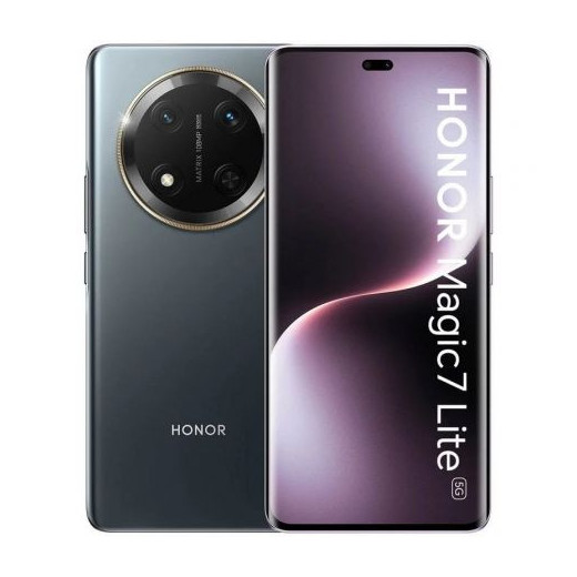 Honor Magic7 Lite Smartphone Pantalla AMOLED 6.78" - 8GB - 256GB - Camara Principal 108MP - Bateria 6600mAh - Admite Carga de 66W - Color Negro Titanio