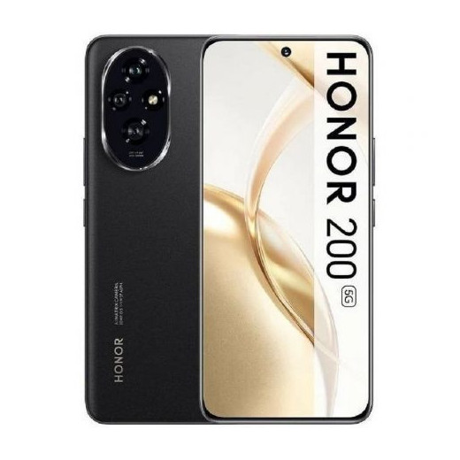 Honor 200 5G Smartphone Pantalla AMOLED 6.7" - 12GB - 512GB - Camara Principal 50MP - Bateria 5200mAh - Admite Carga de 100W - Color Negro