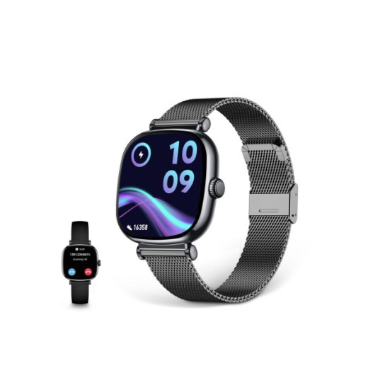 Ksix Iria Reloj Smartwatch Pantalla 1.7" AMOLED - Autonomia hasta 4 dias - Resistencia al Agua IP68 - Color Negro