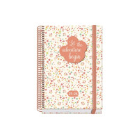 Dohe Bubbles Agenda Escolar 25/26 Espiral A5 - Semana Vista - Papel 70g/m2 - 4 Hojas de Pegatinas - Cubierta de Carton Plastificado - Cierre con Goma Elastica