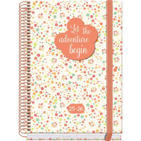 Dohe Bubbles Agenda Escolar 25/26 Espiral A5 - Dia Pagina - Papel 70g/m2 - 4 Hojas de Pegatinas - Cubierta de Carton Plastificado - Cierre con Goma Elastica