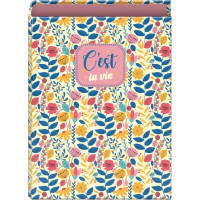 Dohe C´est la Vie Carpeta de 4 Anillas Mixtas de 40mm - Formato Folio - Cubierta en Carton Forrado Plastificado