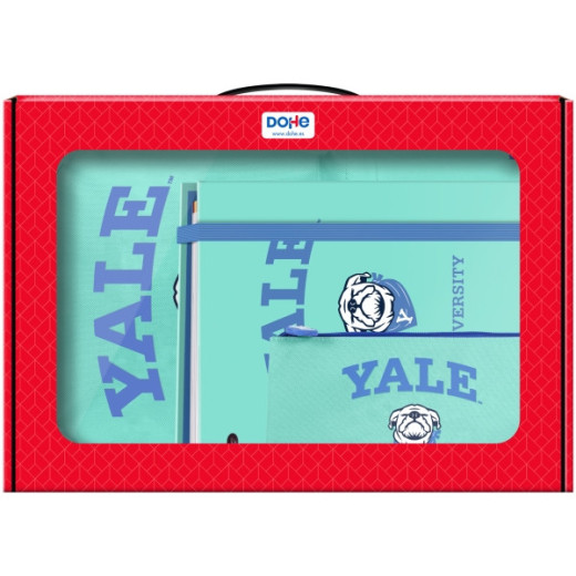 Dohe Yale Dog Pack de Mochila + Carpeta A4 Recambio + Portatodo Triple - Todo en un Maletin Perfecto para Regalo