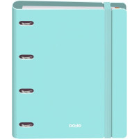 Dohe Serenity Polyfoam Carpeta de 4 Anillas Mixtas de 35mm A4 Recambio 100 Hojas Cuadricula 5mm - Cubierta de Polyfoam 2mm - Cierre con Goma - Incluye 4 Separadores y Sobre de Polipropileno - Color Verde