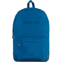 Dohe Daypack Colour Vibes Mochila Escolar - Varios Compartimentos - Asa Superior - Tirantes Acolchados y Ajustables - Fabricada en Poliester - Color Azul