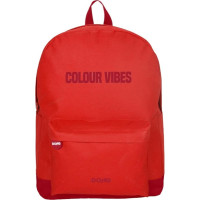 Dohe Daypack Colour Vibes Mochila Escolar - Varios Compartimentos - Asa Superior - Tirantes Acolchados y Ajustables - Fabricada en Poliester - Color Rojo