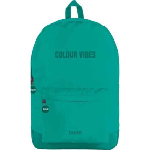 Dohe Daypack Colour Vibes Mochila Escolar - Varios Compartimentos - Asa Superior - Tirantes Acolchados y Ajustables - Fabricada en Poliester - Color Verde
