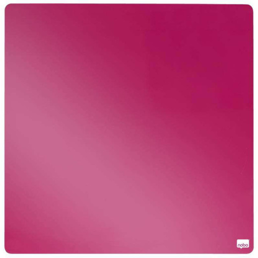 Nobo Tile Mini Pizarra Magnetica 360x360mm - sin Marco - Almohadillas e Imanes Incluidos - Diseño Creativo y Colorido - Fucsia