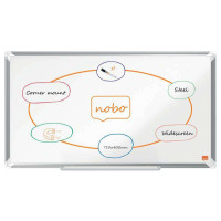 Nobo Premium Plus Pizarra Magnetica de Acero Lacado Panoramica 710x400mm - Montaje en Esquina - Blanco