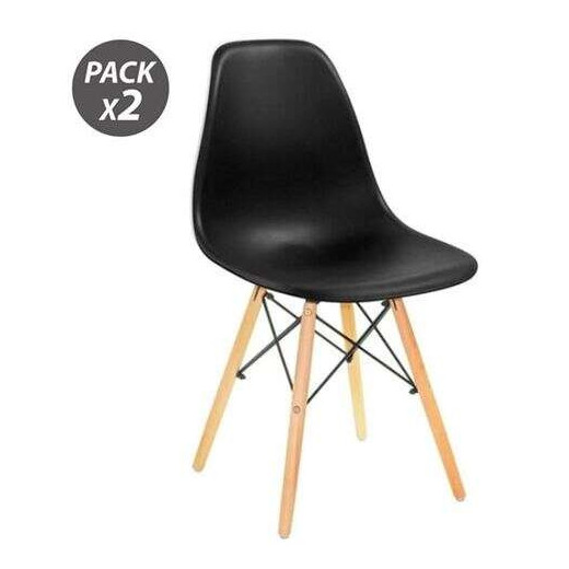 Muvip Pack 2 Sillas Design D100 - Color Negro