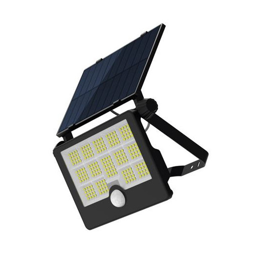 Elbat Foco Solar LED 50W - 3600LM - Luz Fria 6500K - Sensor de Movimiento - Deteccion de 3 a 5 Metros - IP65